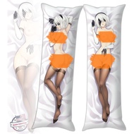 Japanese Uncensored Anime Girl 2B Hugging Body Pillowcase 19"x59" Throw Pillow Cover Bedding Room De