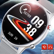 Smartwatch สมาร์ทวอทช์ 2021 New Smart Watch Men Pedometer Watches Bluetooth Call IP68 Waterproof Heart Rate Smartwatch For Samsung Xiaomi Huawei PhoneSmartwatch สมาร์ทวอทช์ Gold Mesh