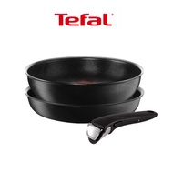 [Tefal] Magic Hands Titanium Pro Induction Frying Pan and Wok Pan Set