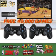 K8/M8/K8-PRO Classic Tv Game Console Set 2 Controllers & Stick 4k Hd Built-In 40000 Games Wireless, 