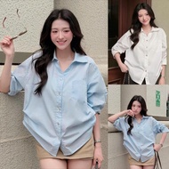 Women's Shirt with Exquisite Waist Design A8, Beautiful Form, Cool Korean Cotton, Youthful Colors