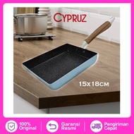 CYPRUZ Marble Tamagoyaki Pan 15X18cm BLUE Color Series Cyprus FP-0735