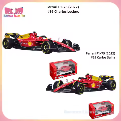 Genuine In Stock 1/43 Bburago F1 Ferrari 75th Anniversary Edition F1-75 Monza Alloy Car Model Collec