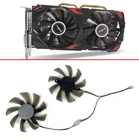 NEW Cooling Fan Double ball 87mm 4pin RX580 GPU FAN For JIESHUO RX580 VIDEO CARD FANS