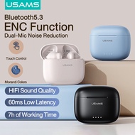 USAMS US14 TWS Earbuds ENC AAC Noise Reduction Deep Bass Headset HiFi Stereo Wireless Earphone