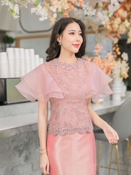 HONEY SHOP เสื้อลูกไม้เกรดพรีเมี่ยมเนื้อดี  แต่งระบายด้วยผ้าไหมแก้ว ดีไซน์น่ารัก สวยมาก สวมใส่สบายมี