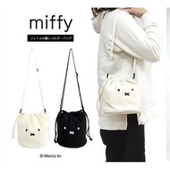 日牌Siffler Miffy黑色束繩斜孭袋
