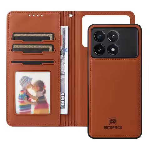 BETOPNICE 2 in 1 Detachable Magnetic Flip Leather Case for Redmi K70 Pro K70E POCO F6 X6 Pro Magnet 