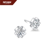 Top Cash Jewellery 10K Lab Grown Floral Brilliance Diamond Stud Earrings