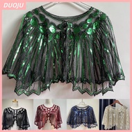 DUOJU Flapper Shawl Fashion 1920s Wedding Sequin Deco