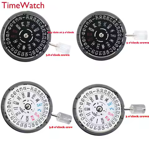 High Accuracy NH34A NH35A NH36A Automatic Mechanical Movement Day/Date Fit 3/4/3.8/9 o'clock Crown W