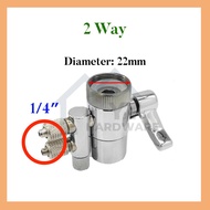 [READY STOCK] 1/4″ One Way Two Way Diverter Valve Water Filter Diverter Valve Adaptor Water Filter P