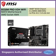 MSI B550M PRO-VDH WIFI MOTHERBOARD Socket AM4 DDR4 4400 Dual Channel MATX AMD B550 Chipset (NMB - 17
