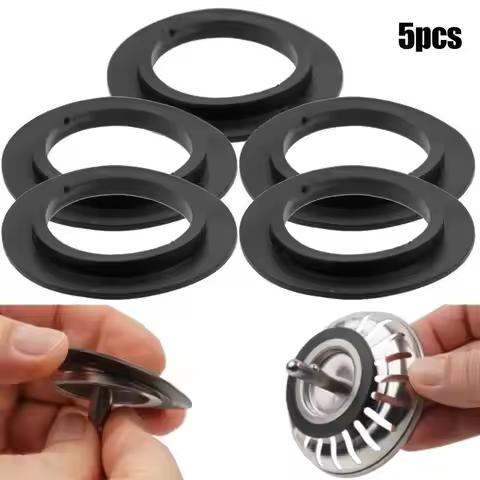 5Pcs Durable Rubber Seal Strainer Plug Washer Franke Fitting Replacement Washer Basket Strainer Plug