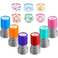 New  ✨ 6Pcs Teacher Stamps For Classroom Teacher Appreciation Gifts Self Inking Grading Stamps Set  