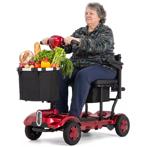 X17 4 Wheel Folding Electric Elderly Mobility Scooter 270W Motor 24V 10.4Ah Lithium Battery 10Miles 