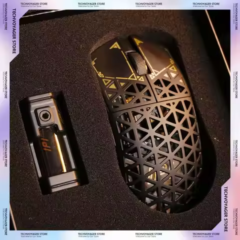 NEW IPI Float Hollow Out Gaming Mouse E-sport PAW3395 8000Hz Carbon Fiber Tri-Mode Wireless Customiz
