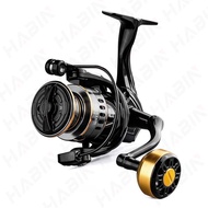 รอกสปินนิ่ง รอกตกปลา Fishing reel หมุนได้ซ้ายและขวา อัตรา 5.2:1 รุ่นHE1000-HE6000 ผลิตจากวัสดุที่แข็