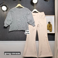BATWING KNIT SET LD 120 CM AND PREMIUM STRETCHY PLAIN CUTBRAY SCUBA CULOT PANTS