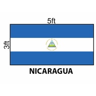 Nicaragua Flag 3x5ft, Bendera Nicaragua 3x5ft, Polyester