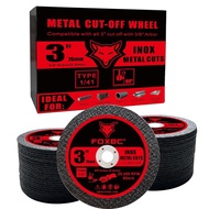 FOXBC 3 Inch Cut Off Wheel Discs, Metal & Stainless Steel Cutting Disc for Die Grinder, 3” x 3/64” x