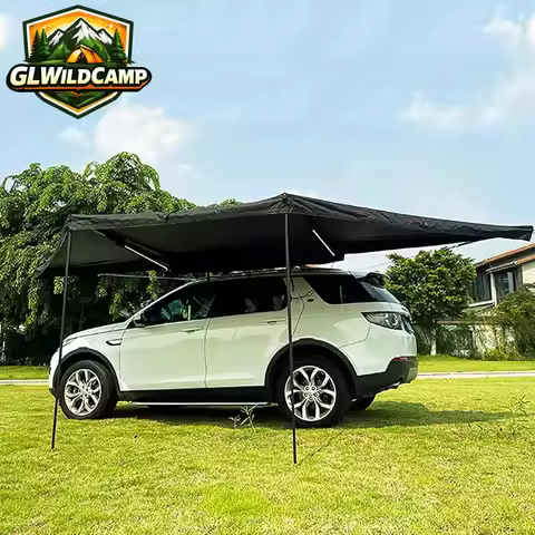 200cm Wild Land Camping 180 Degree Awning Truck Car Side Awning 180 Led Light Waterproof 180 Awning 
