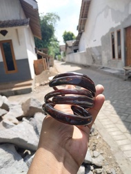 GELANG AKAR BAHAR MERAH BAHAN LENTUR NATURAL ASLI