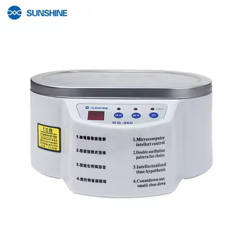 Sunshine SS-968 Digital Ultrasonic Cleaner Double Power 30W 50W Intelligent Phone Motherboard Heated