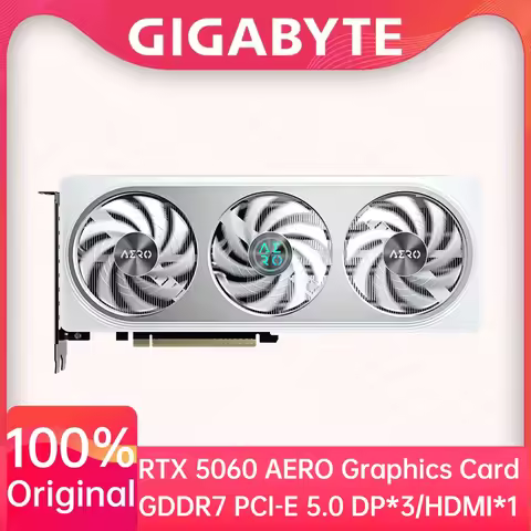 GIGABYTE GeForce RTX 5060 AERO OC 8G Intelligent Independent Graphics Card PCIe 5.0 RGB Lighting Eff
