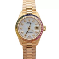 Rolex Women's Clothing Log Type 18K Gold White Plate Diamond Automatic Mechanical Watch Ladies 69178 Rolex