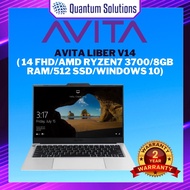 Avita Liber V14 Laptop Grey &amp; Silver ( 14 FHD / AMD Ryzen7 3700 / 8GB Ram / 512 SSD / Windows 10 / 2 Year Warranty )