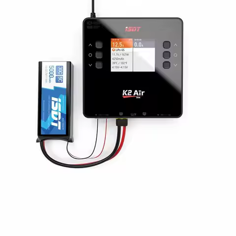 ISDT K2 Air AC 200W DC 500Wx2 20A Dual Channel Balance Lipo Charger Discharger for Lipo NiMh Pb Batt