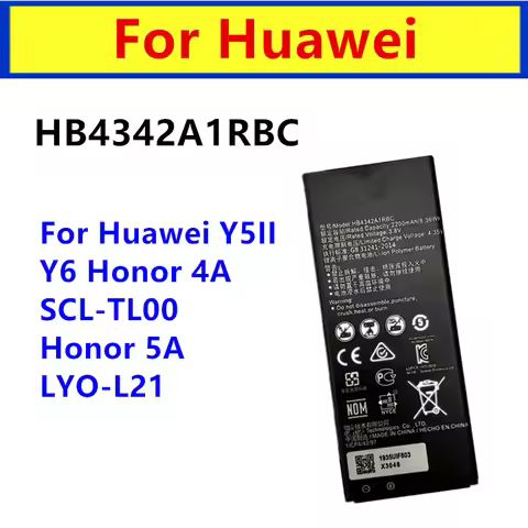New HB4342A1RBC 2200mAh Battery For Huawei Honor 4A Honor 5A LYO-L21 Y5II Ascend 5 + Y6 SCL-TL00 CUN