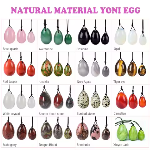 Naturally Rose Quartz Yoni Egg Jade Eggs Women Kegel Exerciser Jade Massager Vaginal Muscles Tighten