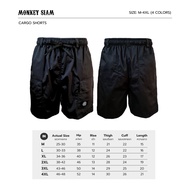 Monkey Siam | Cargo Shorts - กางเกงคาร์โก้ M-4XL เอว 25-48 เอวยางยืด ขาสั้นผู้ชาย กระเป๋าหน้า-หลัง