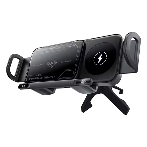 Dual Coil Fold Screen Car Fast Wireless Charger Stander For Samsung Galaxy Z Fold6 Fold5 Fold4 S24 U