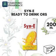 ORS Syn-E Ready to Serve Beverage Syn E Orange Fruit Juice with Electrolyte Vitamin C Zinc Taurine [
