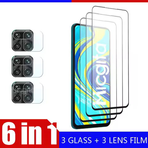 Tempered Glass For Xiaomi Redmi Note 9 Pro Max Note 9T 9S Redmi 9C 9 9A Screen Protector Camera Lens