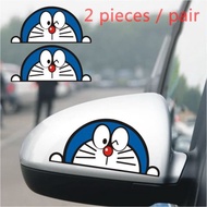 Car Sticker cutting Doraemon peeking Rearview Mirror 15cm, Cute Sticker