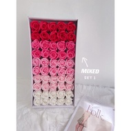 (READY STOCK) soap flower with base 50PCS 3 LAYER QUALITY SOAP FLOWER / SOAP ROSE / BUNGA SABUN / FLOWER/ BUNGA 香皂花头批发现货