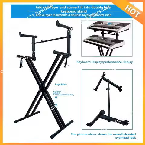 X08A Adjusted Electronic Piano Second Tiers Stand Piano Keyboard Stand Electric Piano Holder Adjusta