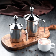 Coffee Milk Milk Frother Stainless Steel Milk Frothing Cup Foaming Manual Milk Foam Double Layer Ble