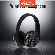 Fashion Bluetooth Headphones Wireless Over-Ear Headsets with Microphone Volume Control for Sports An