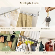 Shower Curtain Rings, Hooks Shower Curtain Rings Rust Proof, Anti-Drop Round Shower Rings for Curtai