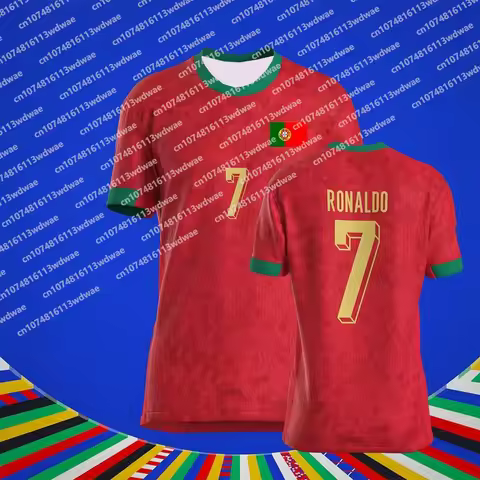 Portugal Style clothing Football Jersey Quick-Dry Ronaldo 7 Tshirt Outdoor football Shirt Tracksuit 