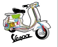 偉士牌機械款 T恤 灰/白 M/L/XL #vespa