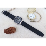Replacement leather strap for Casio AE1200, AE1300, F108WH, F216H handmade waxed cowhide watches