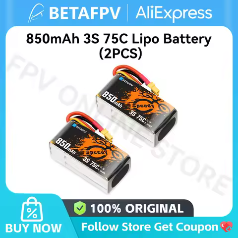 Betafpv 850mAh 3S 75C Lipo Battery (2PCS) XT30 for X-Knight 4'inch FPV Toothpick Quad TWIG ET5 TWIG