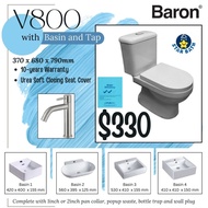 Baron V800 Toilet Bowl and Basin Package