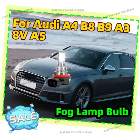 2x LED Fog Light Bulbs 6000K For Audi A4 B8 B9 2013-2019 A3 8V 2015-2017 A5 2012-2017 Plug&Play Car 